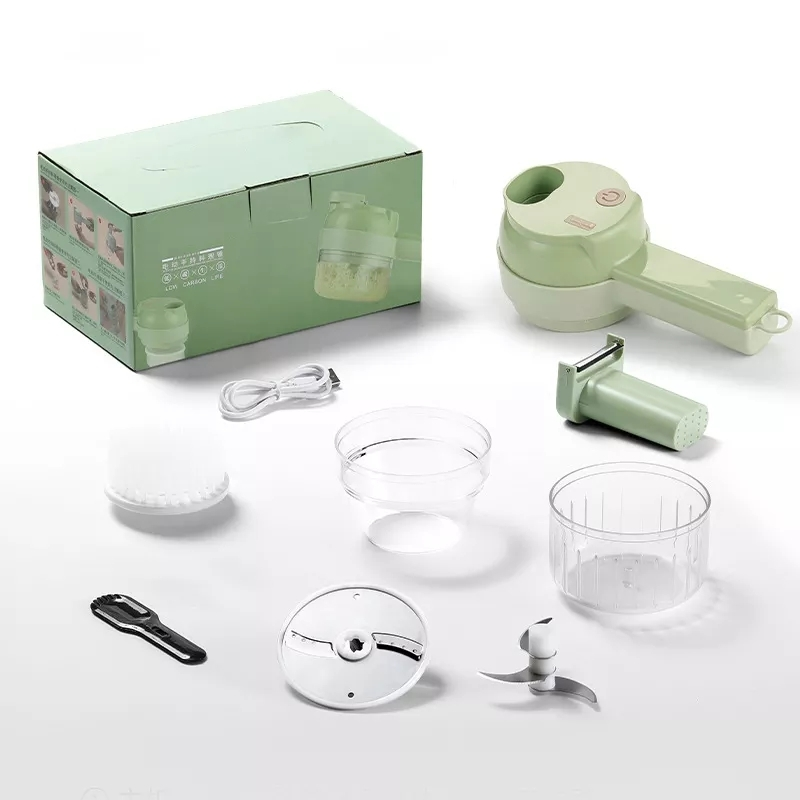 Electric Garlic Chopper Food Slicer Mincer Meat Chopper Wireless 4 In 1 Electric Electric Mini Food Chopper1 12