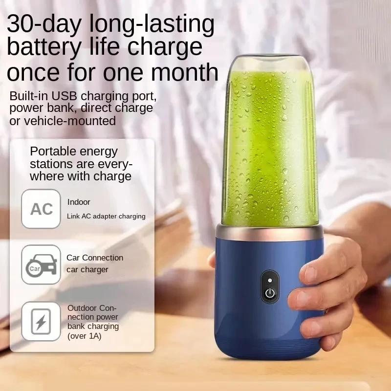 Juicer Customization Hot Selling Portable Juicer Usb Rechargeable Fruit Mixer Icebreaker 10 Blade Lemon Juicer 8